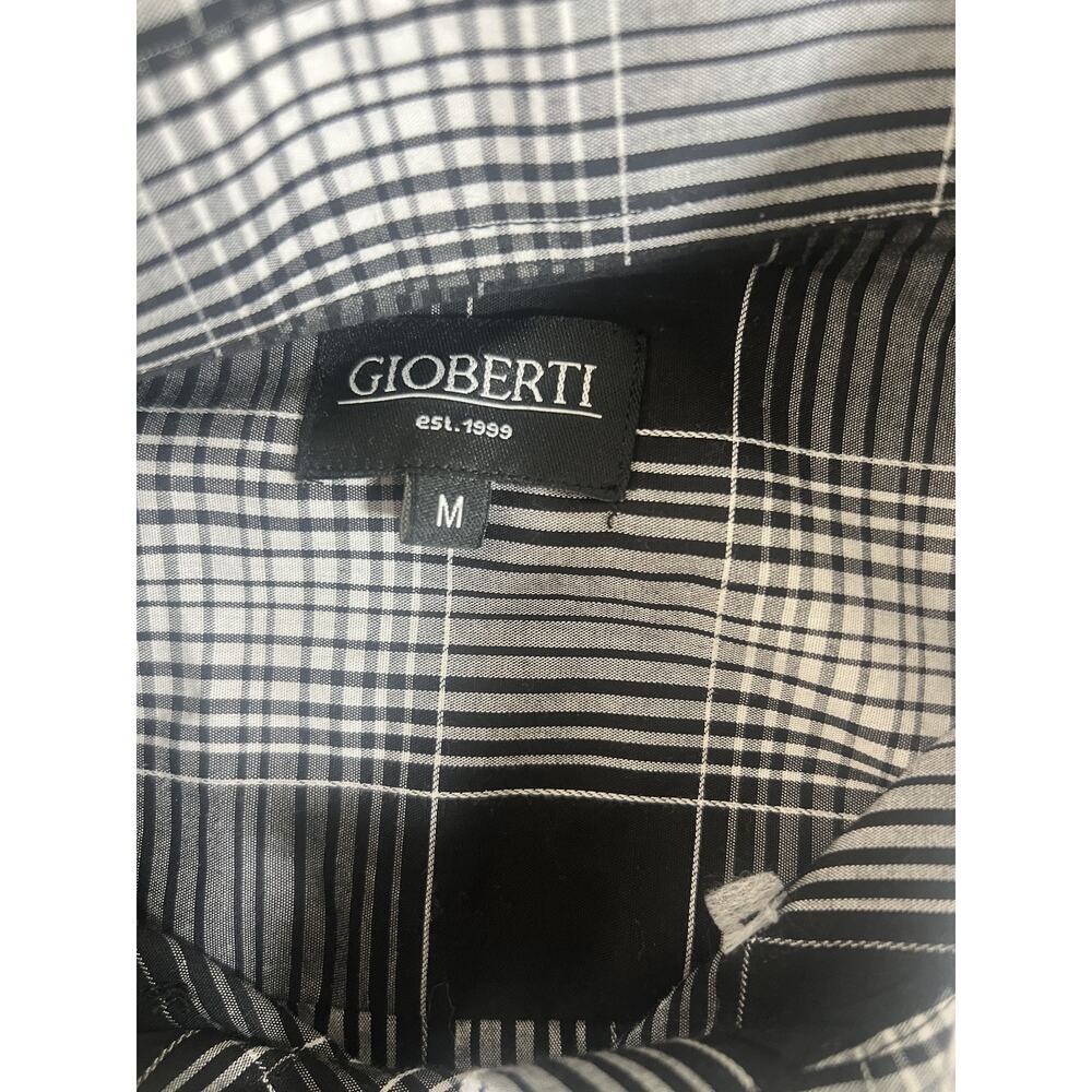 Size Med Gioberti Men's Medium Plaid Flannel Shirt with Snap Closure and Pockets